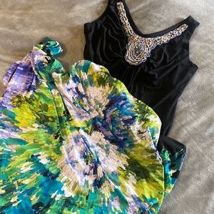 Floor length beaded maxi dress